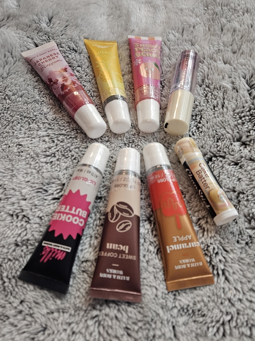 NEW (8) Set Lip Care Bath & Body Works Glosses Chapstick Lip Oil Multi Scent